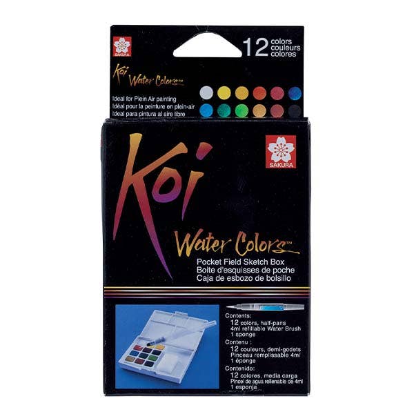 Sakura KOI Watercolour Field Box 12 assorted