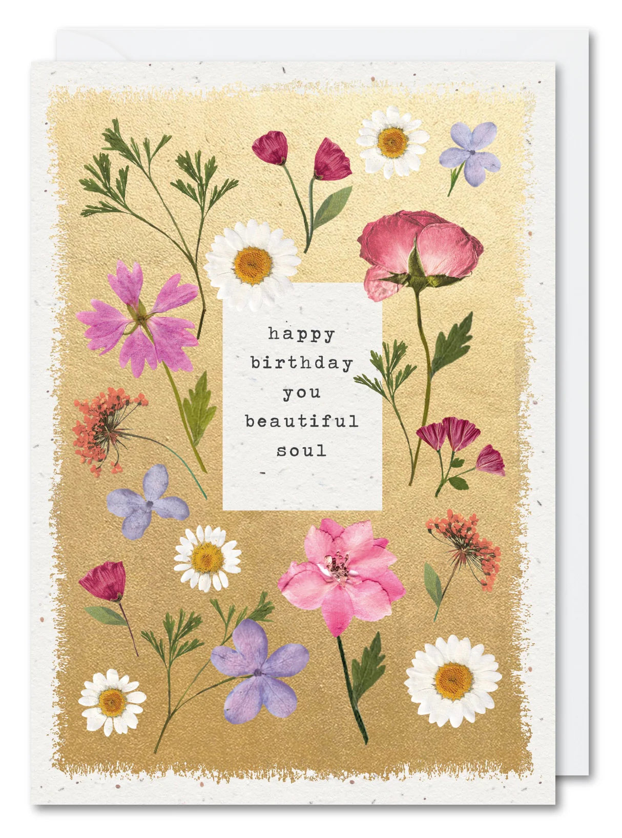 Sentiment-Card-Pressed Flowers