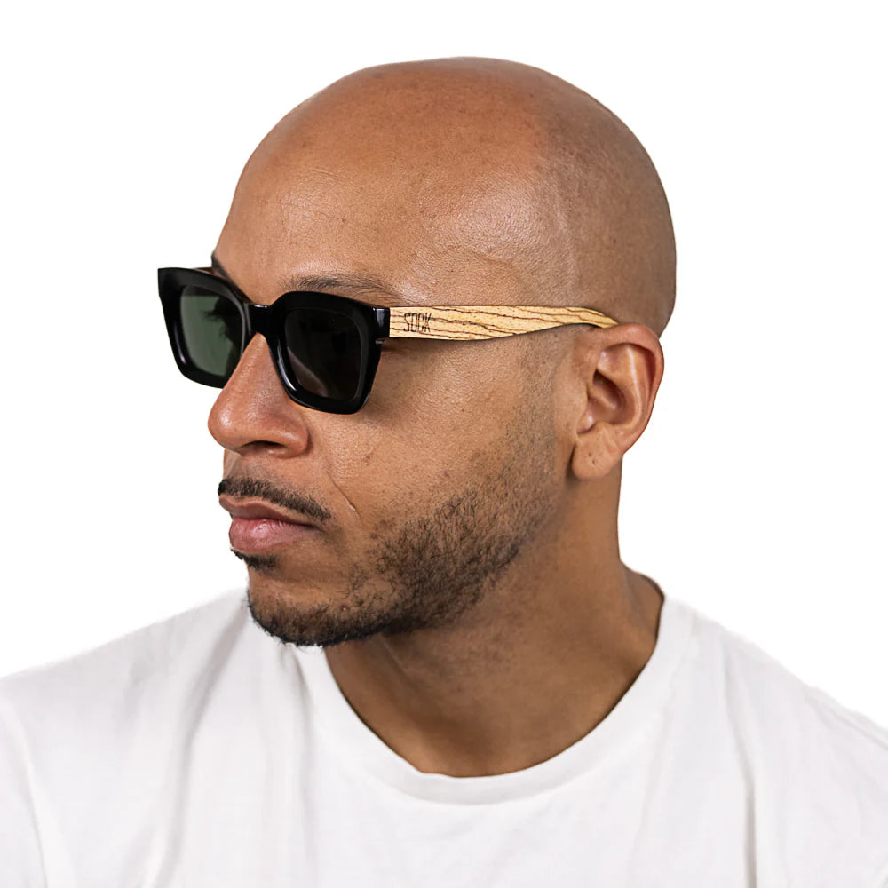ZAHRA MIDNIGHT l Khaki Polarised Lens l Walnut Arms