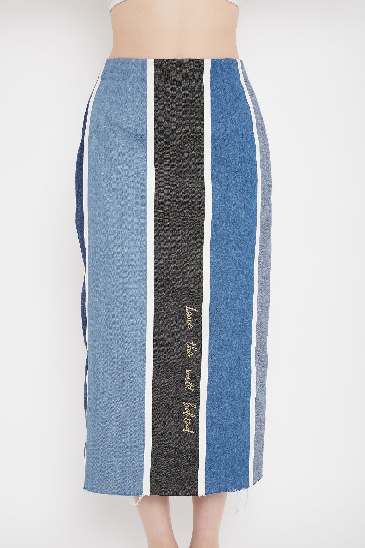 Denim Patch Skirt
