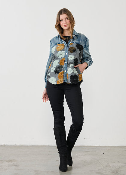 Holmes & Fallon Denim Jacket with Flowers