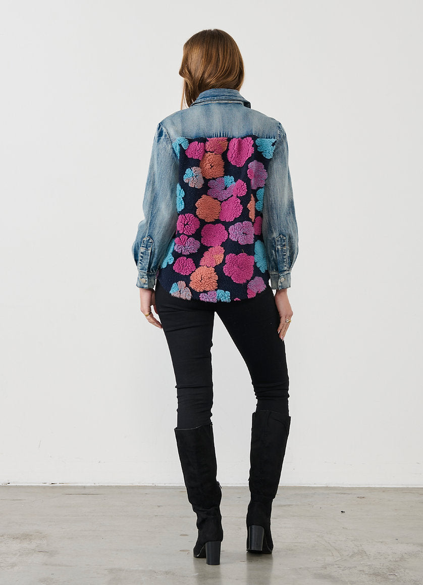 Holmes & Fallon Denim Jacket with Flowers