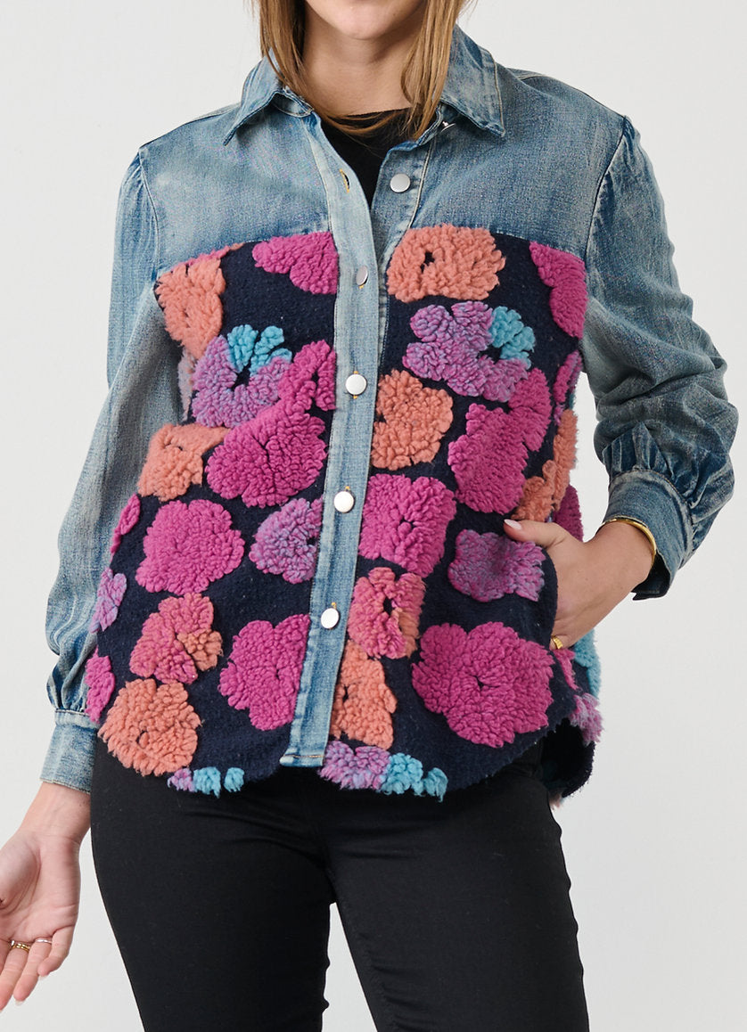 Holmes & Fallon Denim Jacket with Flowers