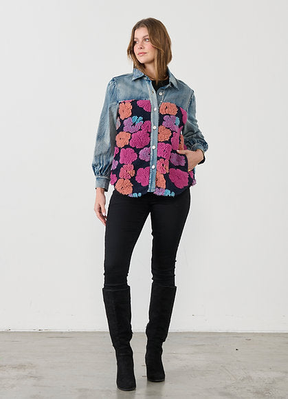 Holmes & Fallon Denim Jacket with Flowers
