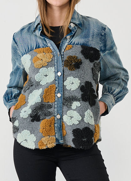 Holmes & Fallon Denim Jacket with Flowers