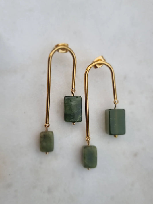 Jasper drop earrings