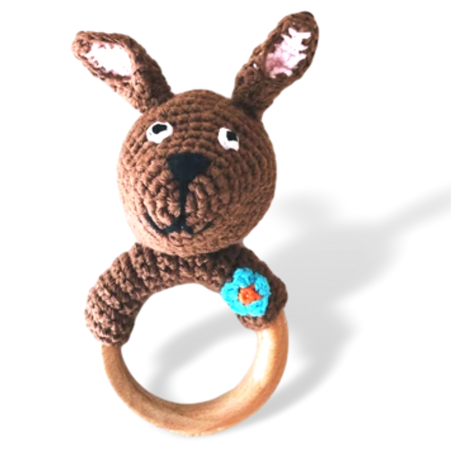 Wooden Ring Rattle Kangaroo