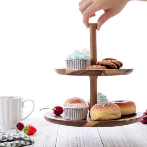 Sherwood 2-Tier Acacia Serving Tray