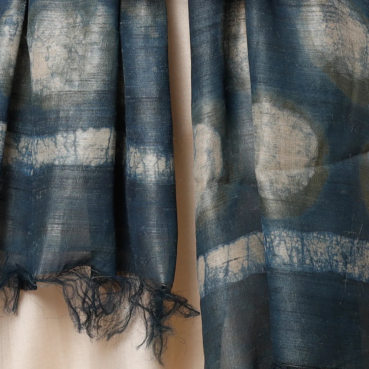 Block Art Printing Tussar Silk Handloom Stole