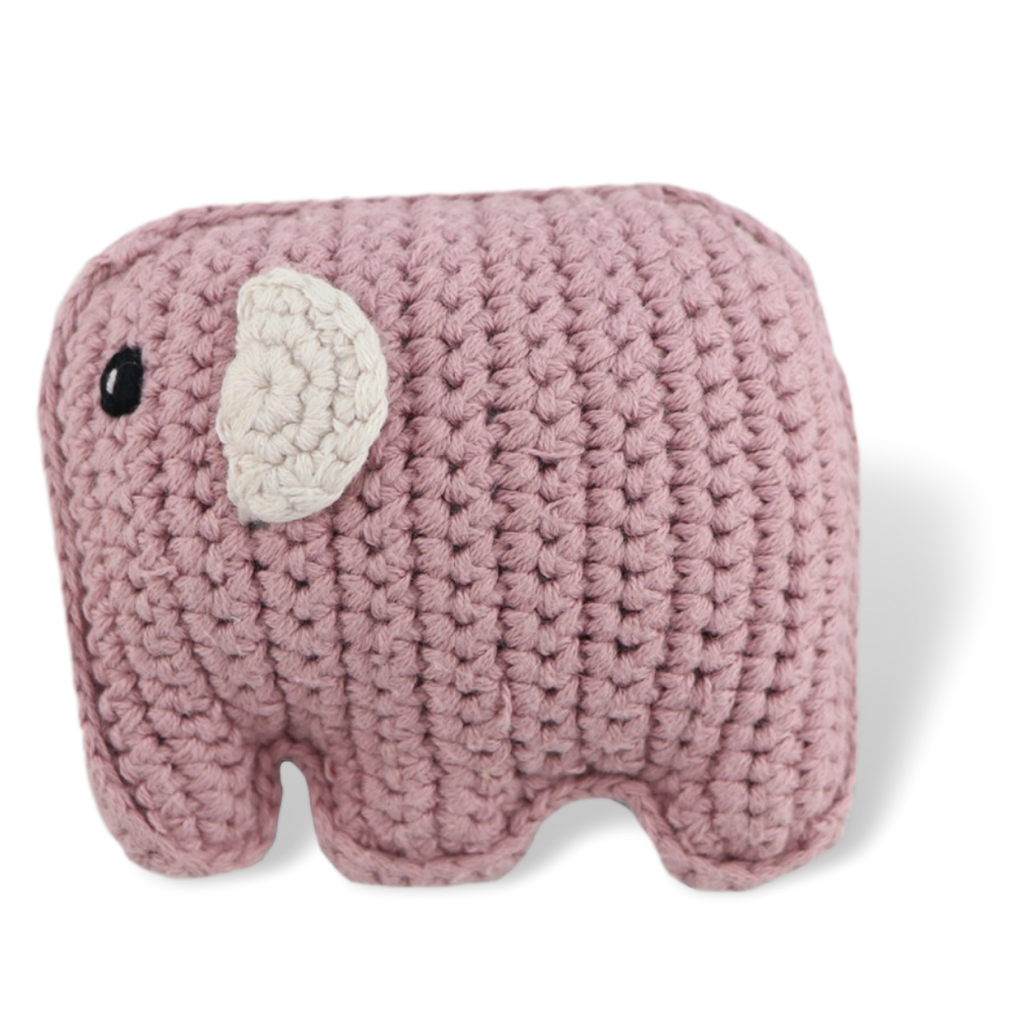 Baby elephant rattle organic