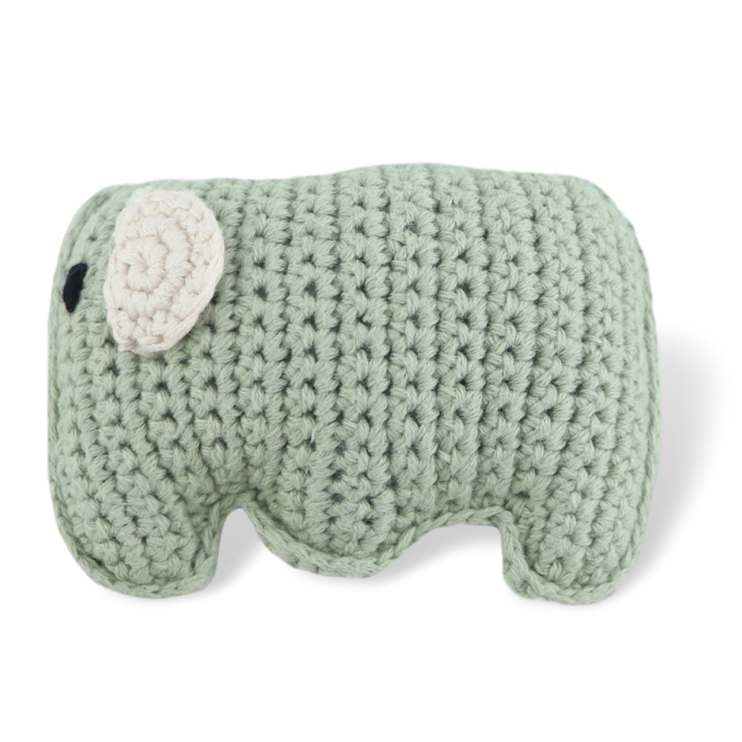 Baby elephant rattle organic