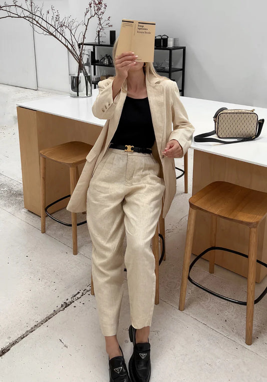 Matilda Peg Leg Linen Pant