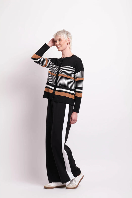 MIX STRIPE CARDIGAN