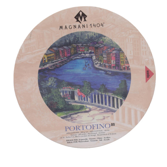 Magnani Portofino Hot Press Watercolour Round Block | Block of 20