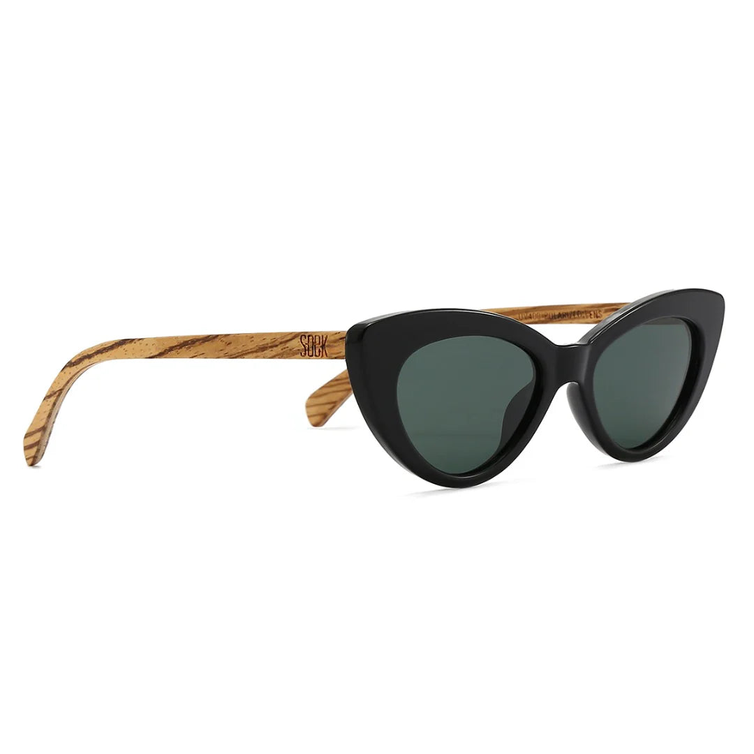 SAVANNAH MIDNIGHT Black Gradient Lens l Walnut Arms