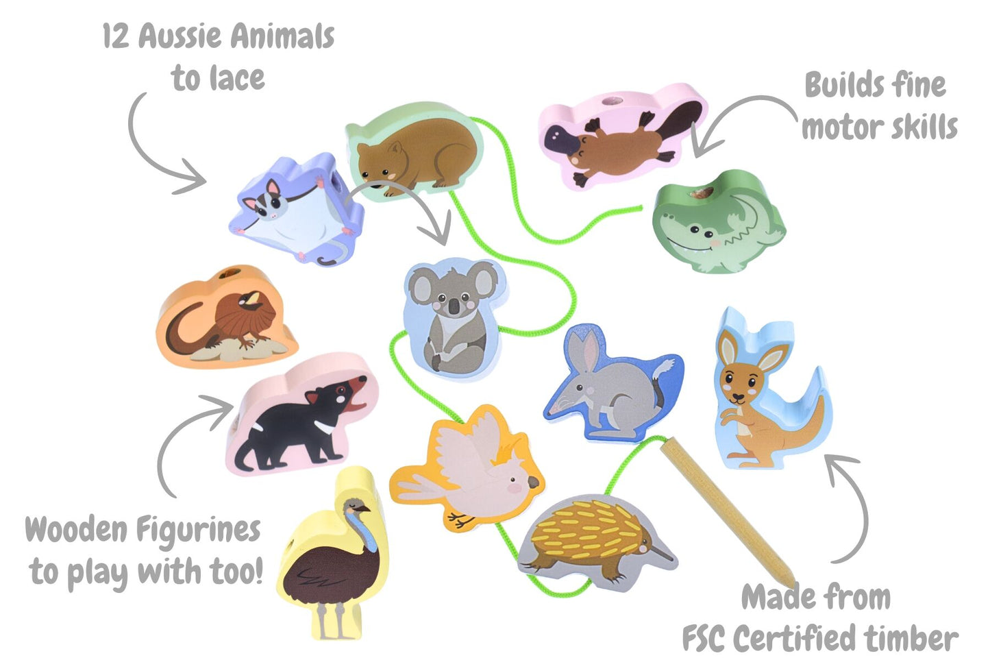 BUSH BUDDIES THREADING AUSSIE ANIMALS