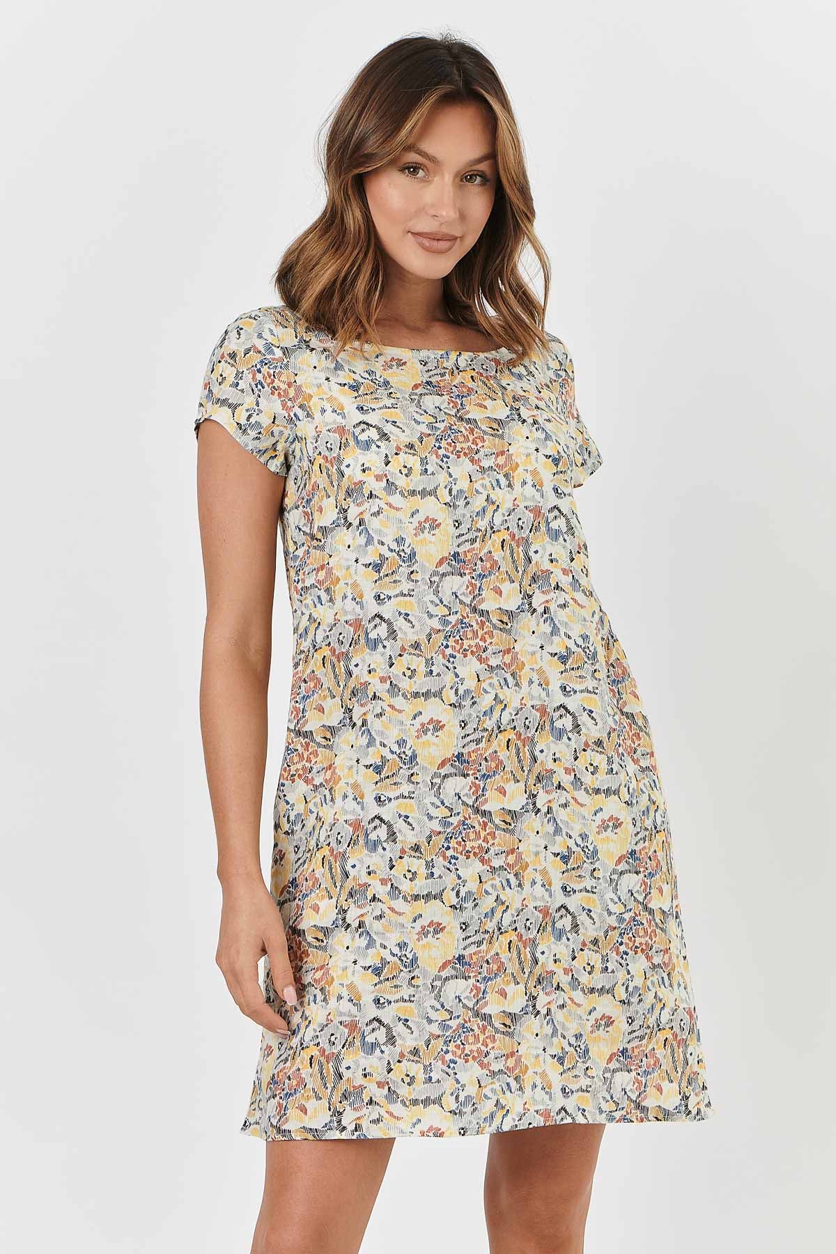 Tapestry print shift dress