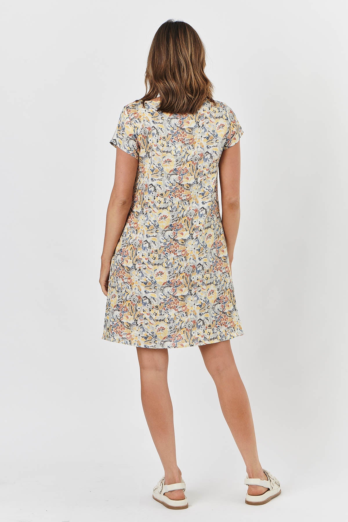 Tapestry print shift dress