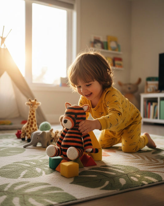 Soft toy Tiger rattle