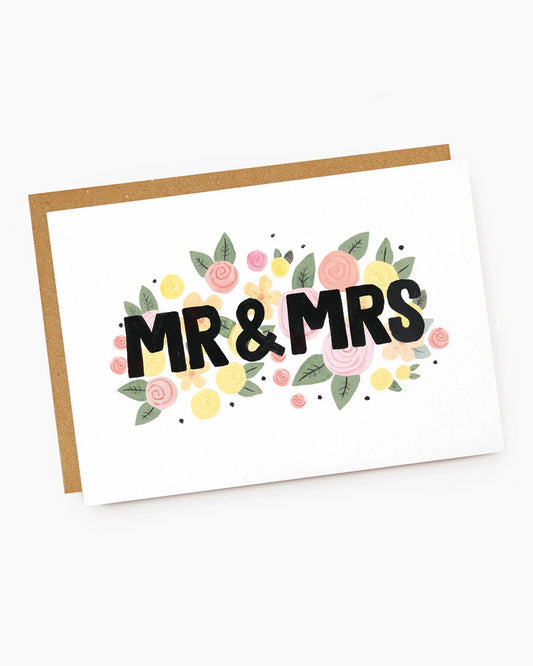 MR & MRS wedding card