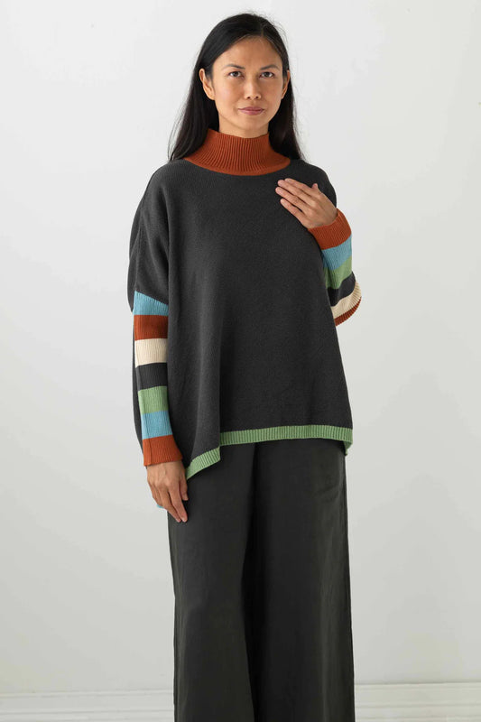 Josie Jumper in Charcoal *organic cotton