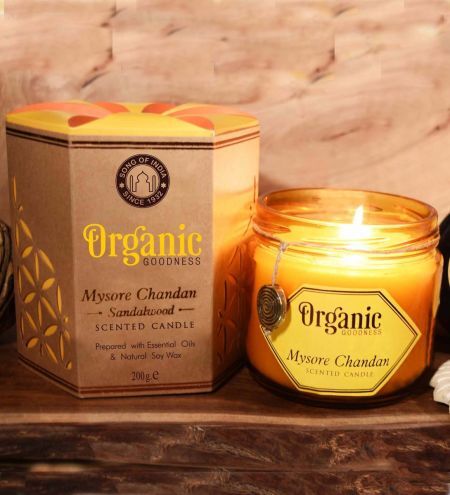 Organic Goodness Soy Candles in Amber Glass Jar