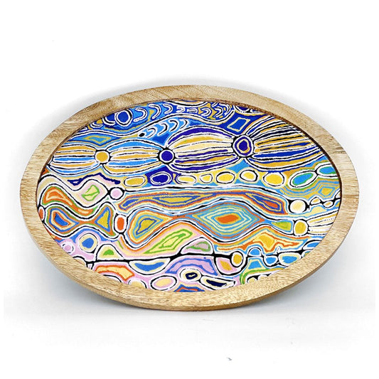 BWA  Oval Platter, Wood Resin