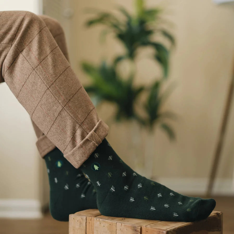 socks that plant trees-green