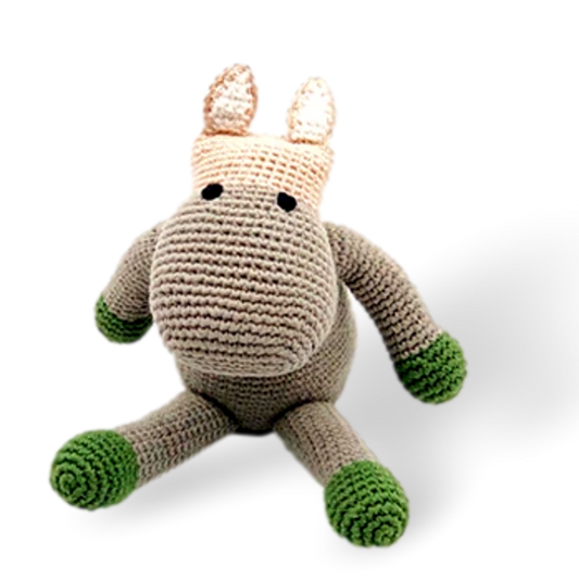 Organic hippo rattle