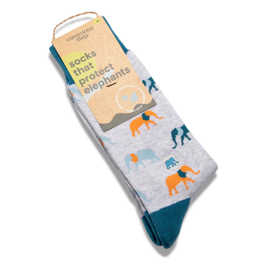 socks that protect elephants-grey