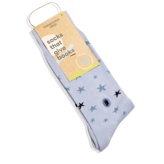 Socks that Give Books-Stars