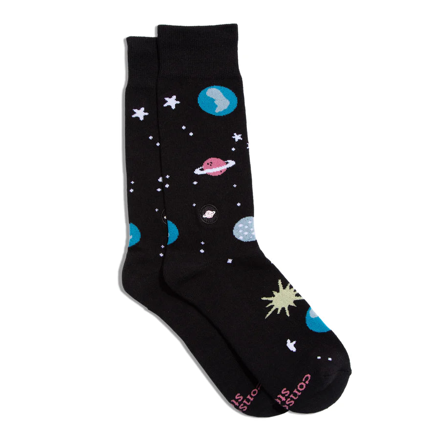 socks that support space exploration-galaxy