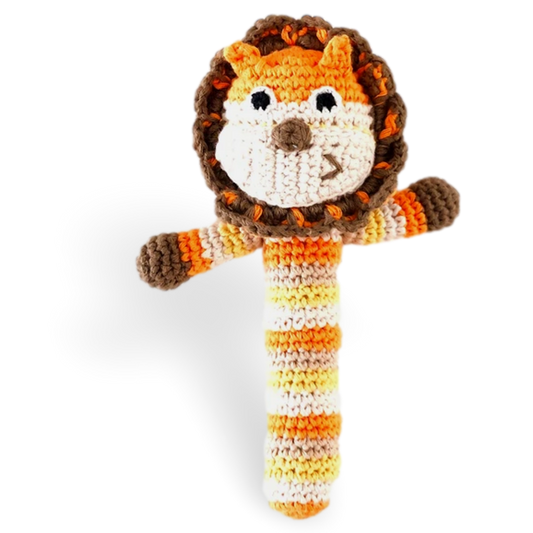 Stick rattle – lion organic