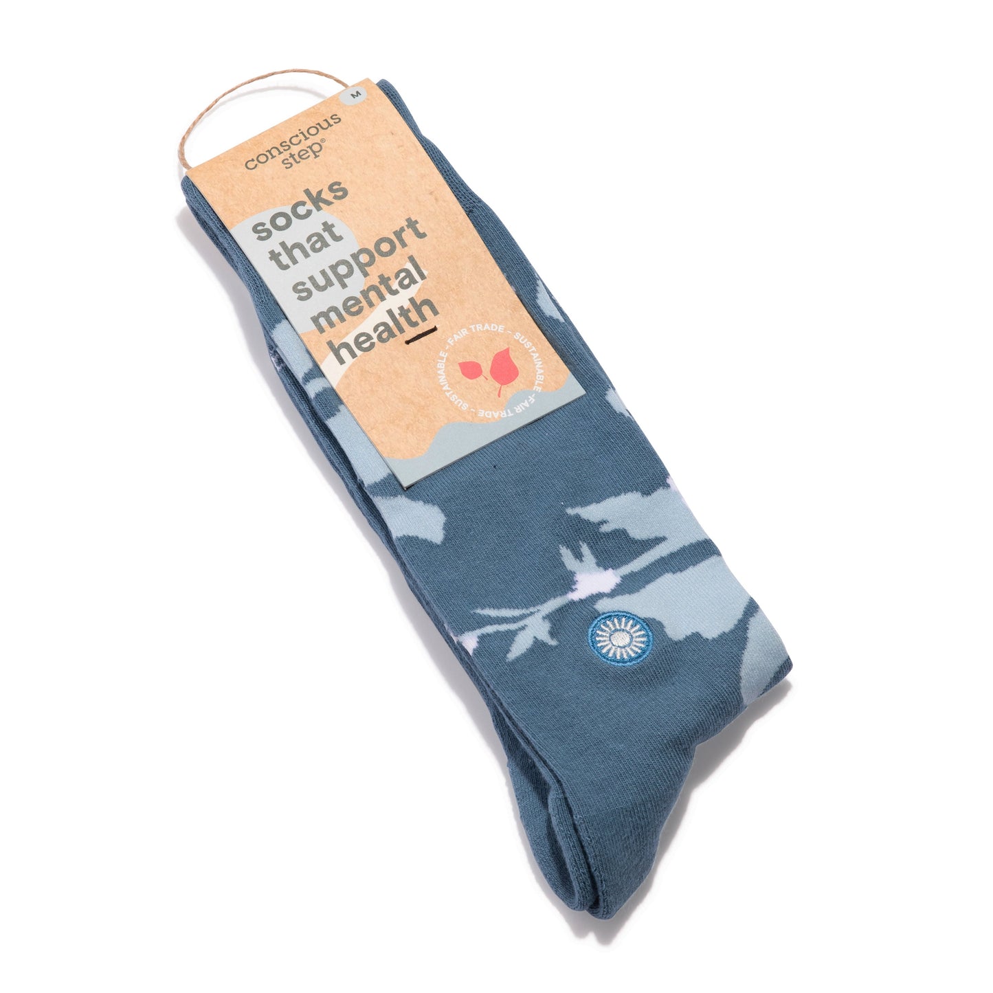 socks that support mental health-floral